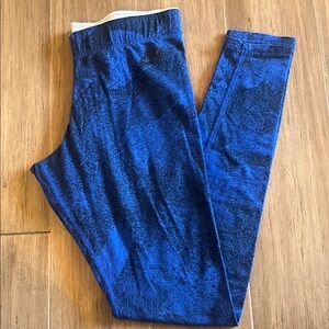 Nike Women's Talistatic Graphic Blue/Black Leggings S Tights Workout Wear